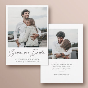 Reserve A Data Casamento Personalizado Simples de Dois Noivados F