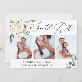 Reserve A Data Casamento PHOTO Elegante Eucalyptus White Roses 3