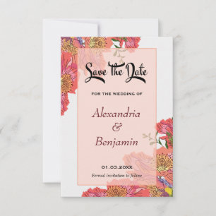 Reserve A Data Casamento por Aquarela das Flores Florais Elegante