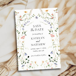 Reserve A Data Casamento por Aquarela de Jardim de Ferro Floral