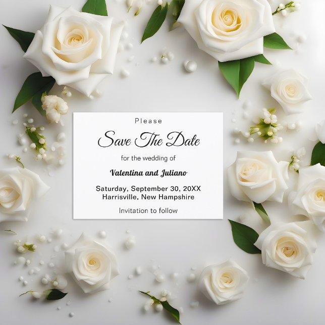 Reserve A Data Casamento Preto e Branco Salvar a Data (Black and white save the date)