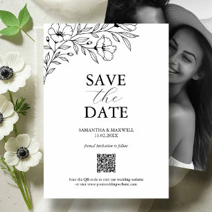 Reserve A Data Casamento Preto E Branco Salve As Datas Com Foto