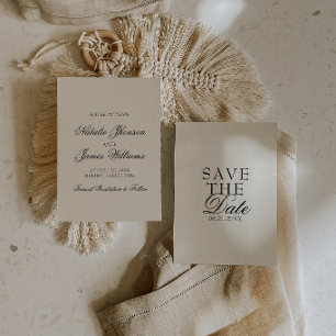 Reserve A Data Casamento Preto Elegante Creme Dinheiro Antigo