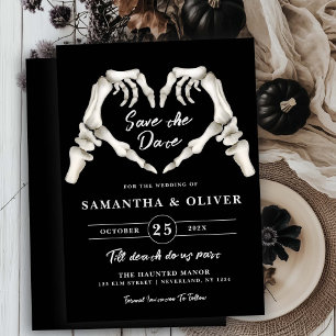 Reserve A Data Casamento Preto Gótico Salve A Data Do Casamento D