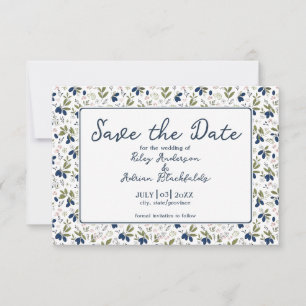 Reserve A Data Casamento Primavera Flor Rosa Jardim Haskap Azul