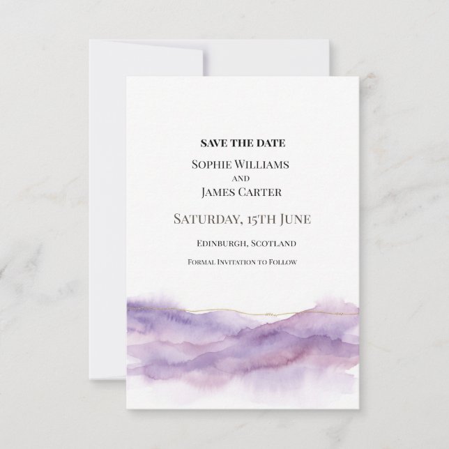 Reserve A Data Casamento Purple Mist (Frente)