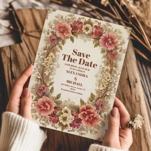 Reserve A Data Casamento Real Victorian Floral Ornaments (Criador carregado)