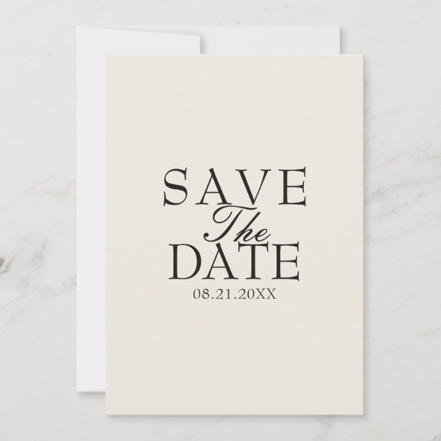 Reserve A Data Casamento Retro Chique Dinheiro Antigo Branco Eleg (Frente)