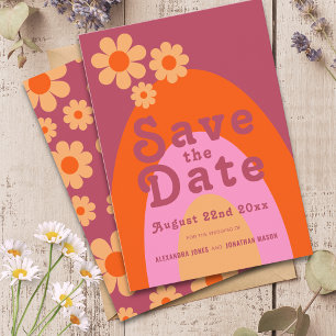 Reserve A Data Casamento Retro Moderno
