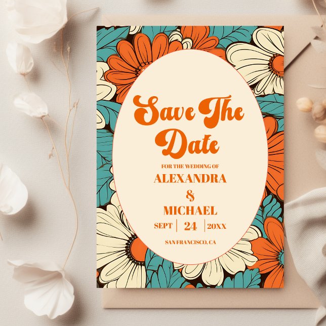 Reserve A Data Casamento Retro Vintage  (Criador carregado)