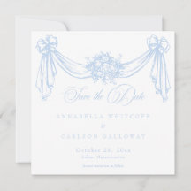 Casamento Rococó Azul Francês Vintage Elegante