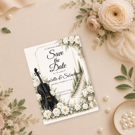 Reserve A Data Casamento Romântico de Celo em Marfim Elegante