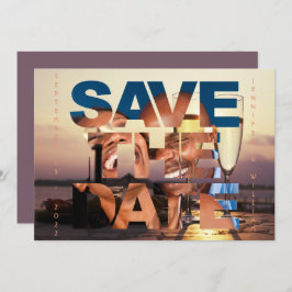 Reserve A Data Casamento Romântico de Champanhe de Sunset Flutes