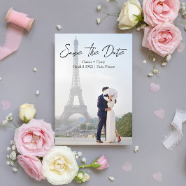 Reserve A Data Casamento Romântico Moderno Paris França Casal Fot
