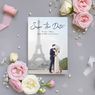 Reserve A Data Casamento Romântico Moderno Paris França Casal Fot