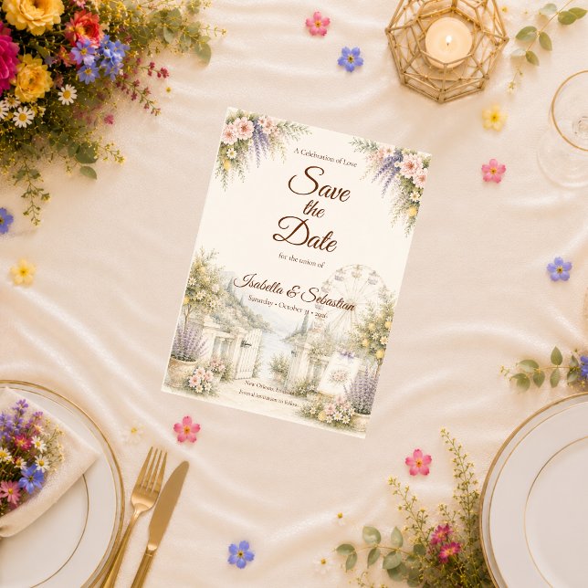 Reserve A Data Casamento Romântico no Jardim Costeiro (Criador carregado)
