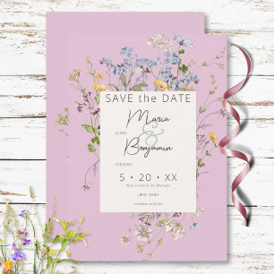 Reserve A Data Casamento Rosa Delicado Boho Selvagens
