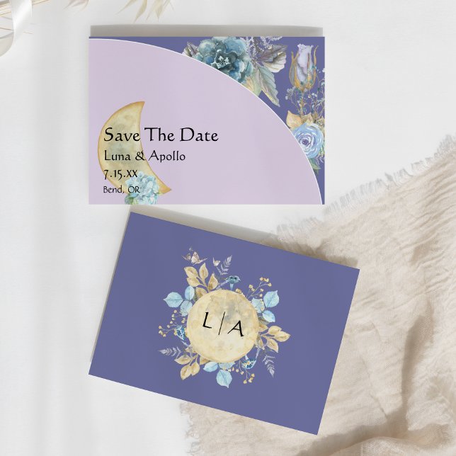 Reserve A Data Casamento Roxo Da Lua Whimsical (Criador carregado)