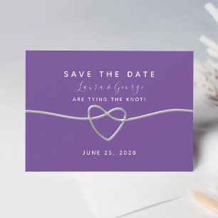 Reserve A Data Casamento Roxo Moderno Salve a Data