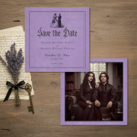 Casamento Roxo Toile Preto Gótico Vintage