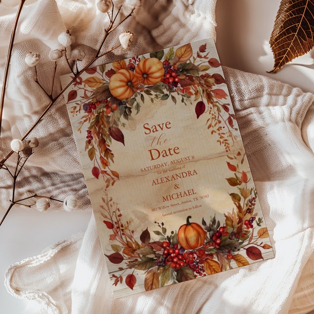 Reserve A Data Casamento Russo De Abóbora Floral (Criador carregado)