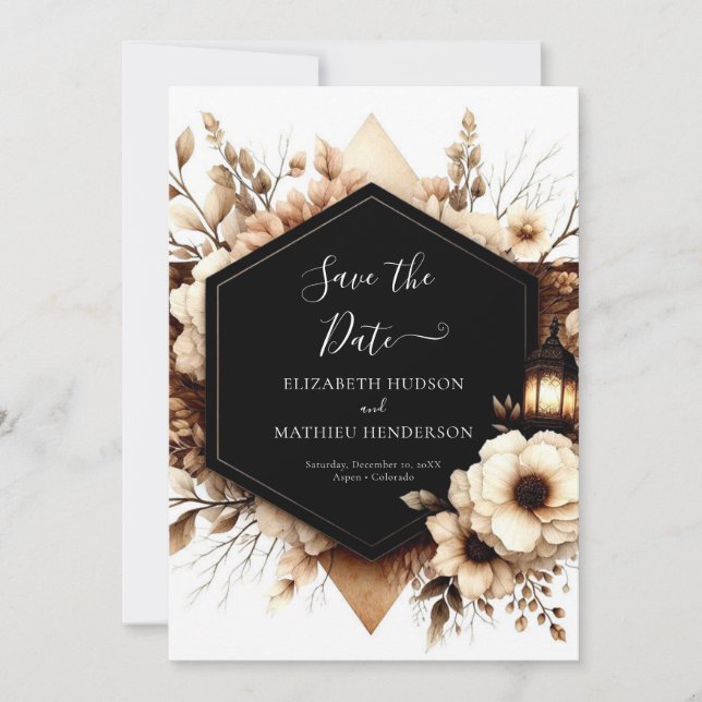 Reserve A Data Casamento Russo Digital Elegante (Frente)