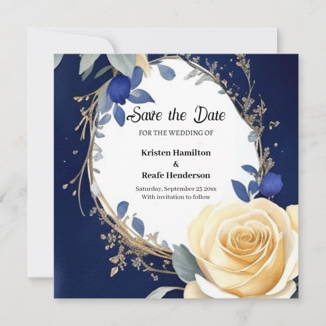 Reserve A Data Casamento Russo Minimalista (Frente)