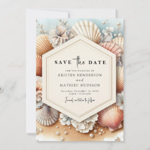 Reserve A Data Casamento Rustic Beach Watercolor