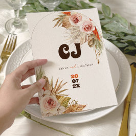 Reserve A Data Casamento Rustic Boho Pampas Grass