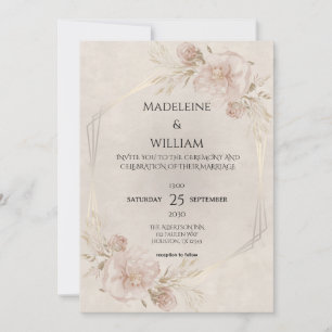 Reserve A Data Casamento Rustic Dusty Roses Rosa e Flores Selvage