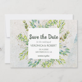 Reserve A Data Casamento Rustic Eucalyptus Greenery Salvar a Data