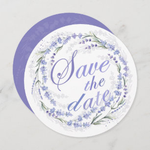 Reserve A Data Casamento Rustic Lavanda Wreath Salvar A Data