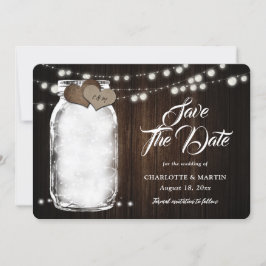 Reserve A Data Casamento Rustic Mason Jar Wood Lights