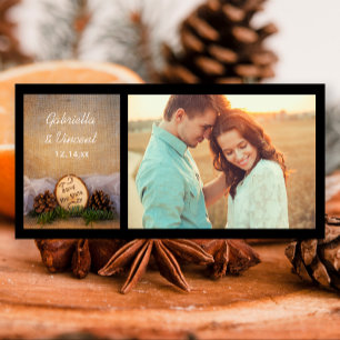 Reserve A Data Casamento Rustic Pines Woodland Salve a Data