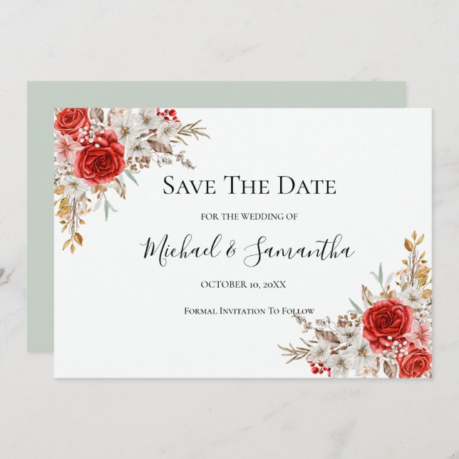 Reserve A Data Casamento Rustic Rosa Country (Frente/Verso)