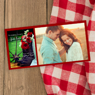 Reserve A Data Casamento Rustic Rosa vermelha Cowboy Boots Wester