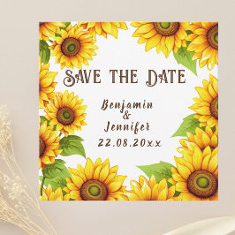 Reserve A Data Casamento Rustic Sunflower