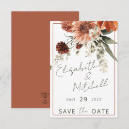 Reserve A Data Casamento Rustic Terracotta Rust Flowers