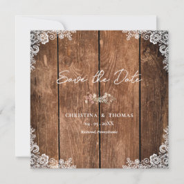 Reserve A Data Casamento Rustic Wood Lace Country
