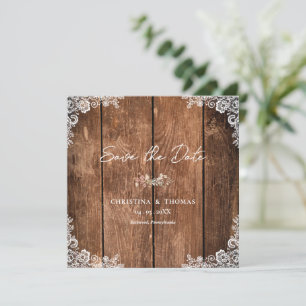 Reserve A Data Casamento Rustic Wood Lace Country