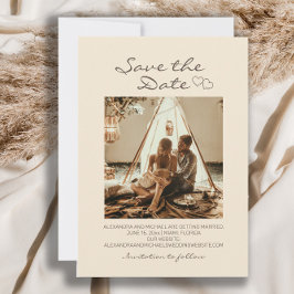 Reserve A Data Casamento Rústico Boho Corações
