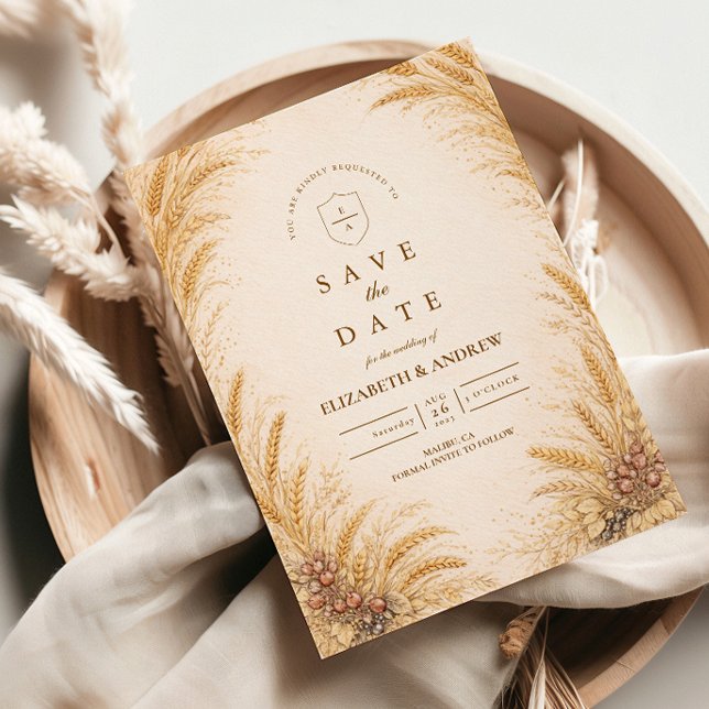 Reserve A Data Casamento Rústico em Campo de Trigo Antigo (Criador carregado)