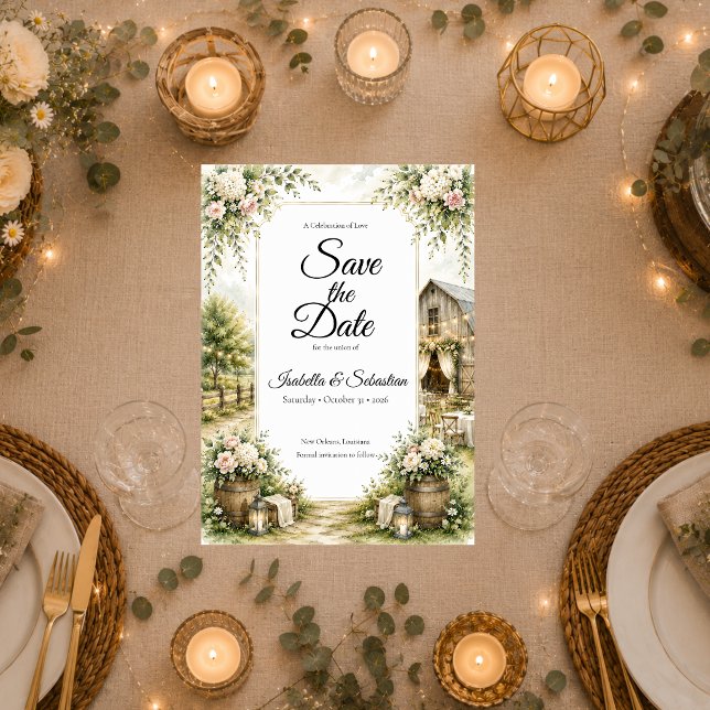 Reserve A Data Casamento Rústico em Celeiro (Criador carregado)