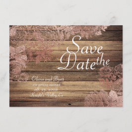 Reserve A Data Casamento Rústico Floral de Renda Save The Date