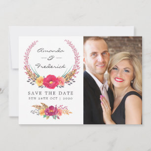 Reserve A Data Casamento Safari Floral em Aquarela