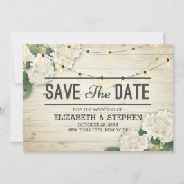 Reserve A Data Casamento Salvar A Data Hydrangea String Luz Madei