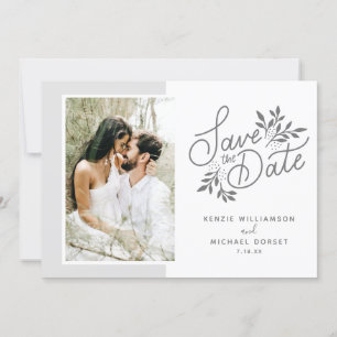 Reserve A Data Casamento Salve a Data 2 Fotografias Script Botâni