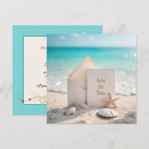 Reserve A Data Casamento Salve A Data Com Estrela do Mar