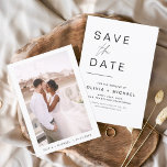 Reserve A Data Casamento Salve a Data Foto Minimalista<br><div class="desc">Casamento Salve os Cartões de Data que têm uma foto na frente. Os Cartões salve a data contêm uma moderna tipografia cursiva escrita escrita escrita escrita escrita escrita escrita escrita que é elegante,  simples e moderna a ser usada depois da simples celebração do dia de casamento minimalista.</div>