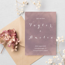 Casamento Salve a Data Modern Dusty Rosa